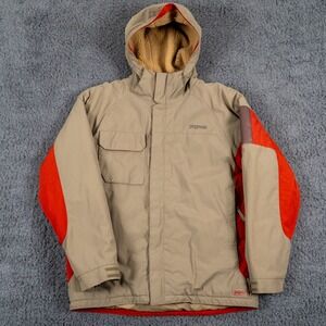 VTG Jansport Jacket Mens Large Brown Jupiter II Parka Water Resistant